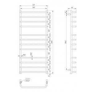 Полотенцесушитель водяной Элна Стандарт 12 1200x530x140 мм Полотенцесушитель водяной Элна Стандарт 12 1200x530x140 мм