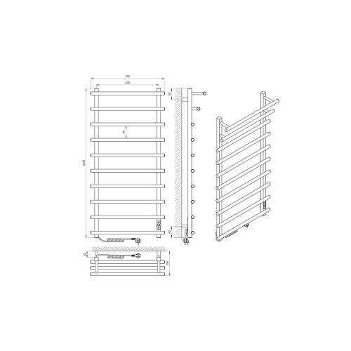 Сушка для рушників електричний Laris Каскад преміум П12 500х1200