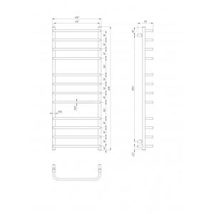 Сушка для рушників електрична Елна Cтандарт-12 1210x480x140 мм Сушка для рушників електрична Елна Cтандарт-12 1210x480x140 мм