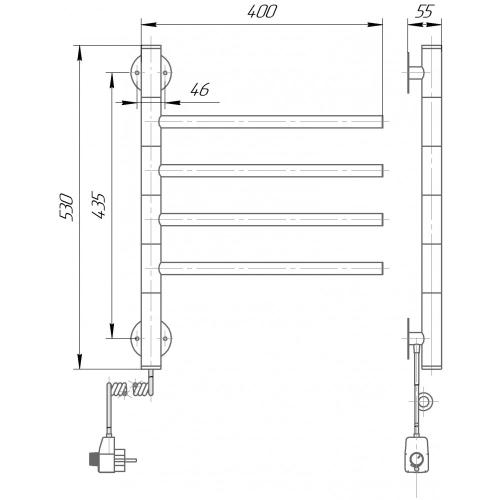 Сушка для рушників електрична Елна Вертикаль-4 530x395x75 мм Сушка для рушників електрична Елна Вертикаль-4 530x395x75 мм