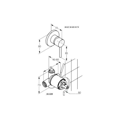 Змішувач для душу KLUDI BOZZ 389990576
