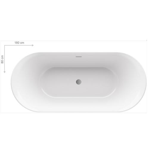 Акрилова ванна Ravak YPSILON окремостояща 180х80