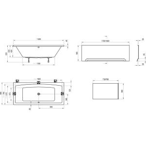 Акриловая ванна Ravak Formy 02 180х80 Акриловая ванна Ravak Formy 02 180х80
