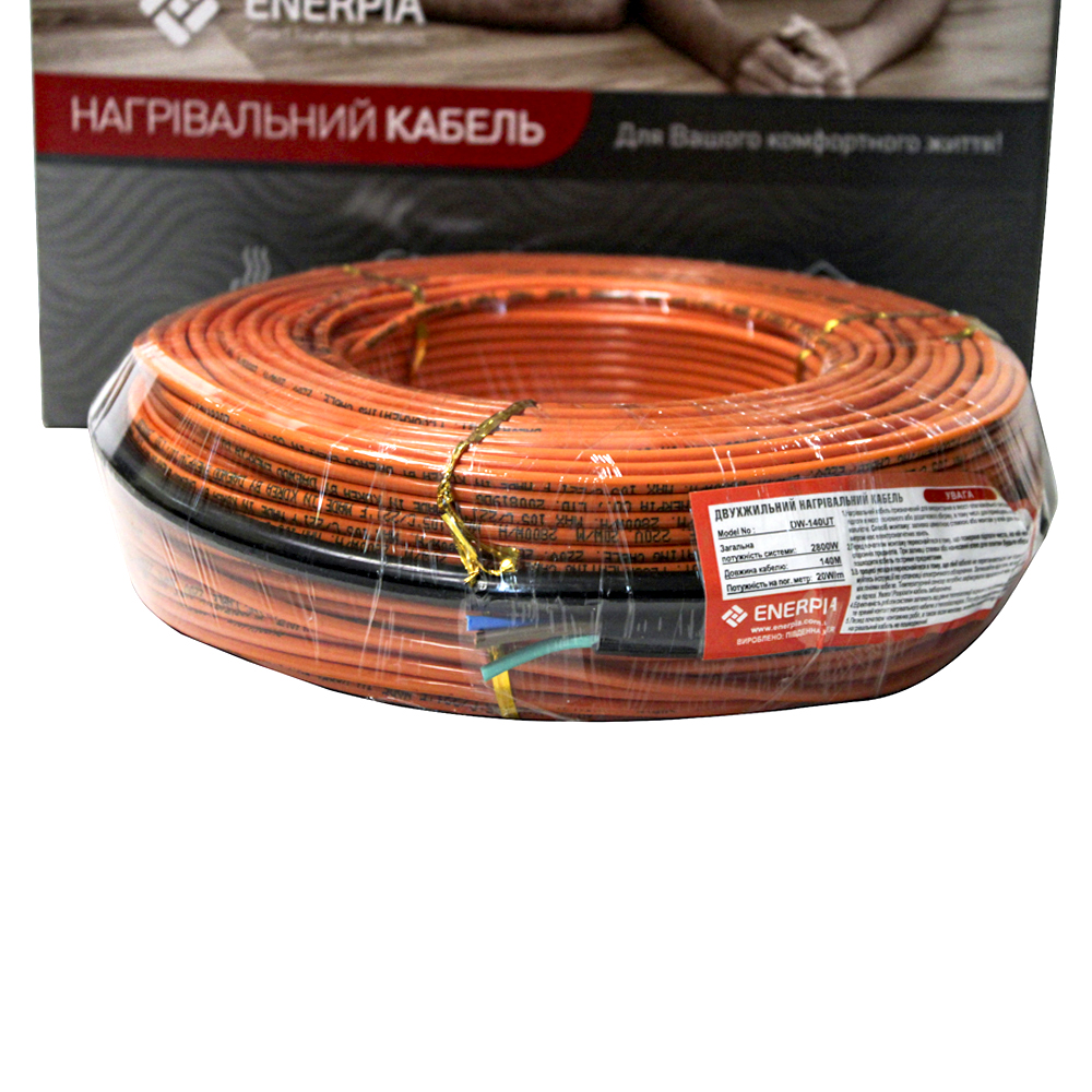 Теплый пол Enerpia двухжильный кабель 1600 Вт, 80 м