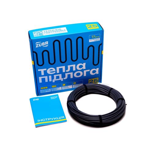 Теплый пол Zubr двухжильный кабель 2010 Вт, 117 м