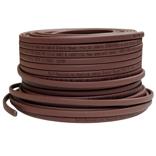 Саморегулирующийся отрезной кабель для обогрева водостока, кровли PHC-30 1 м.п