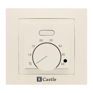 Терморегулятор механический Castle AC308H слоновая кость