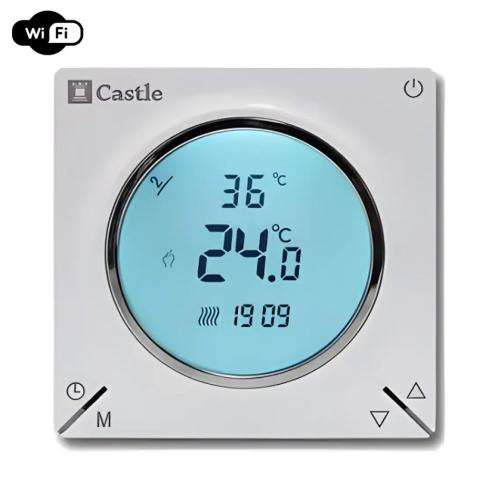 Терморегулятор программируемый для теплого пола Castle AC829H с функцией WI-FI (Белый)