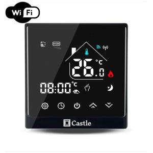 Терморегулятор программируемый для теплого пола Castle АС8400Н WI-FI Черный