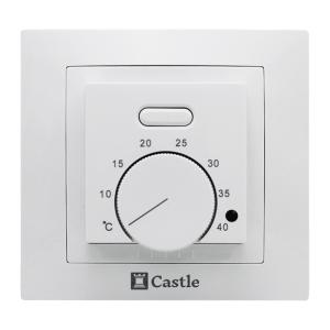 Терморегулятор механический для теплого пола Castle AC308H белый