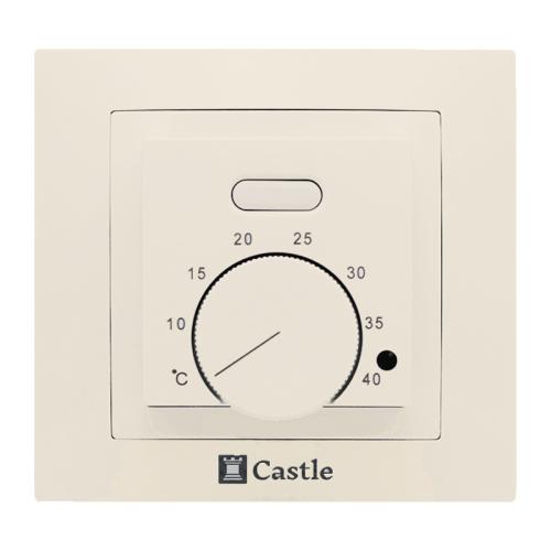 Терморегулятор механічний для теплої підлоги Castle AC308H слонова кістка
