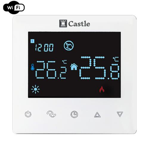 Терморегулятор программируемый для теплого пола Castle AC606H с функцией WI-FI (Белый)