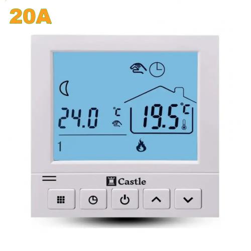 Терморегулятор программируемый для теплого пола Castle АС819H-20A