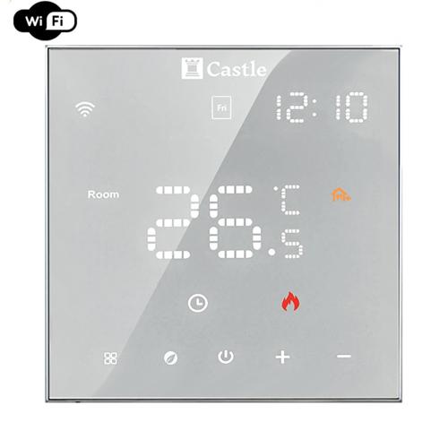 Терморегулятор программируемый для теплого пола Castle AC602H с функцией WI-FI (Белый)