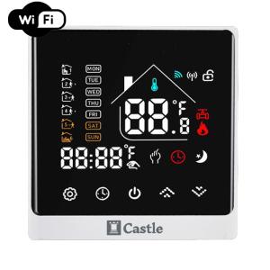 Терморегулятор програмний для теплої підлоги Castle АС8400Н WI-FI Білий