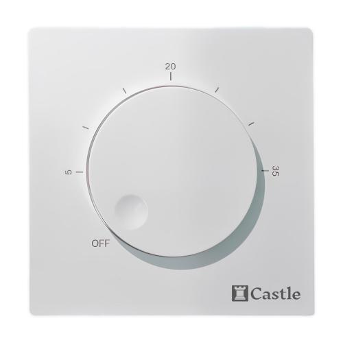 Терморегулятор механический для теплого пола Castle AC309H белый