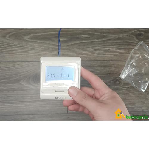 Терморегулятор програмний для теплої підлоги Castle E51 Black