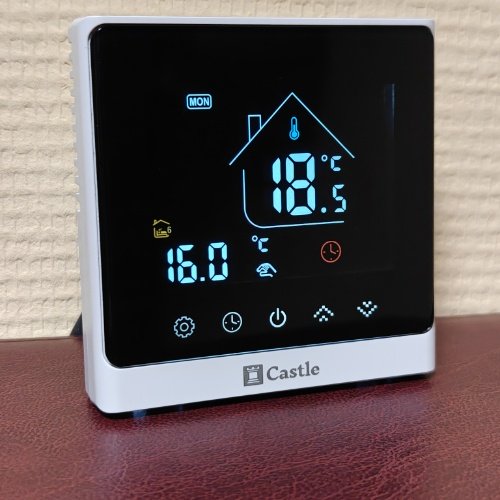 Терморегулятор программируемый для теплого пола Castle АС8400H-W Белый Терморегулятор программируемый для теплого пола Castle АС8400H-W Белый