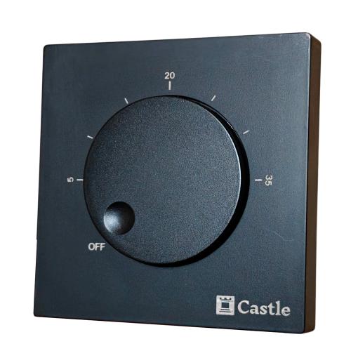 Терморегулятор механічний для теплої підлоги Castle AC309H чорний Терморегулятор механічний для теплої підлоги Castle AC309H чорний