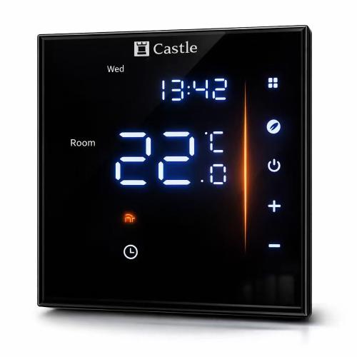 Терморегулятор программируемый для теплого пола Castle AC601H (Черный)