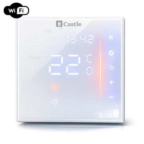 Терморегулятор программируемый для теплого пола Castle AC601H WI-FI (Белый)