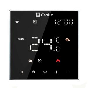 Терморегулятор програмний для теплої підлоги Castle AC602H (Чорний)