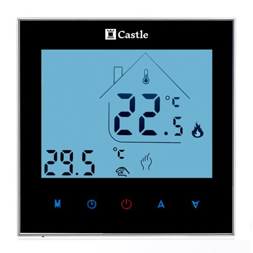 Терморегулятор программируемый для теплого пола Castle AC605H (Черный)
