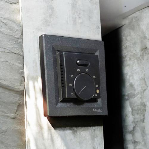 Терморегулятор механічний для теплої підлоги Castle AC308H (Asfora) чорний