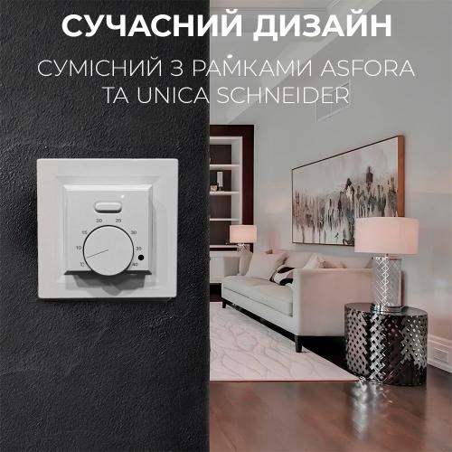 Терморегулятор механический для теплого пола Castle AC308H (Asfora) белый Терморегулятор механический для теплого пола Castle AC308H (Asfora) белый