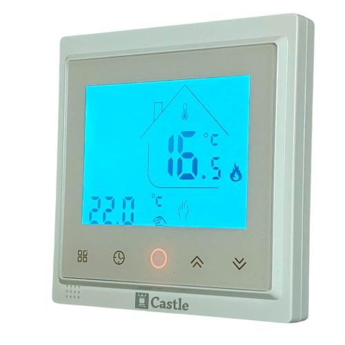 Терморегулятор программируемый для теплого пола керування через Wi-Fi Castle AC603H (Белый)
