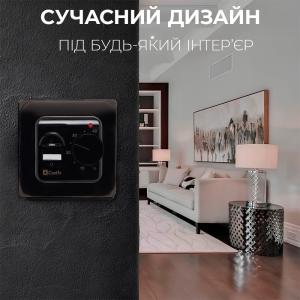 Терморегулятор механічний для теплої підлоги Castle RTC 70.26 Black Терморегулятор механічний для теплої підлоги Castle RTC 70.26 Black