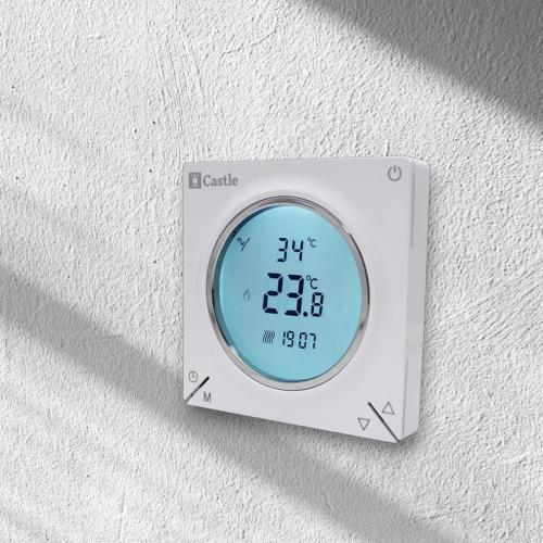 Терморегулятор программируемый для теплого пола Castle AC829H с функцией WI-FI (Белый)