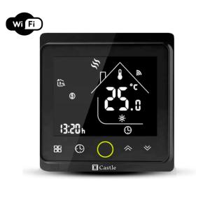 Терморегулятор програмний для теплої підлоги Castle АС603 VAB (Чорний) WI-FI Терморегулятор програмний для теплої підлоги Castle АС603 VAB (Чорний) WI-FI