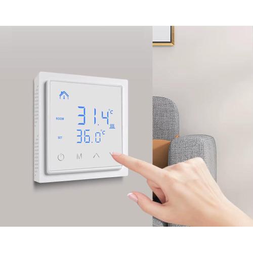 Терморегулятор программируемый для теплого пола MH1828 WI-FI Белый