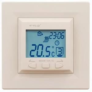 Терморегулятор для теплого пола программируемый VEGA 090 Слоновая кость
