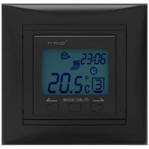 Терморегулятор для теплого пола программируемый VEGA 090 Черный