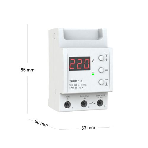 Однофазное реле напряжения ZUBR D16 Однофазное реле напряжения ZUBR D16