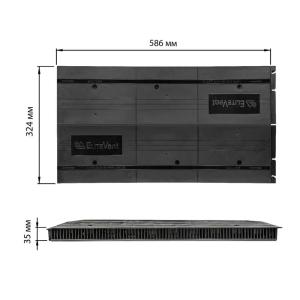Аэратор коньковый для битумной черепицы EliteVent 586x324x35 мм