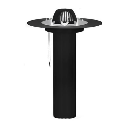 Зливна воронка Майстервент з листоприймачем та обігрівом висота 600 мм (фланець сталь)