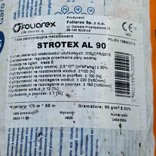Strotex AL 90 PI Пленка пароизоляционная фольгированная