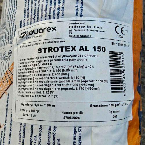 Strotex AL 150 PI Пленка пароизоляционная фольгированная Strotex AL 150 PI Пленка пароизоляционная фольгированная