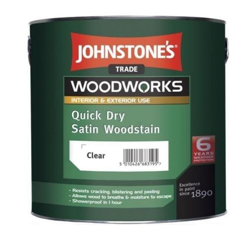 Антисептик для дерева JOHNSTONES Quick Dry Satin Woodstain 2,5 л