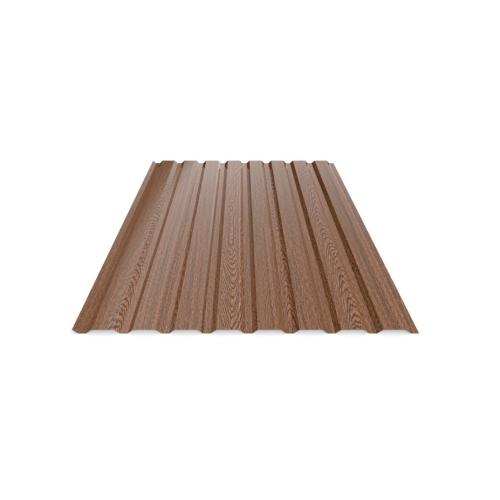 Профнастил стеновой, под дерево П-8/10/20/45 полиэстр PE Золотой дуб (Китай)