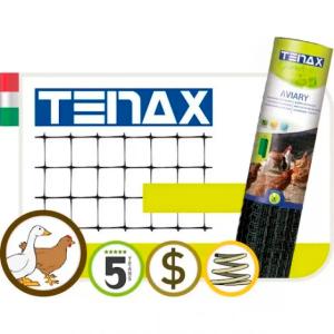 Сетка полимерная TENAX “Авиари“ черная (1х200м)