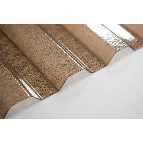 Полікарбонатний шифер TOMO Plex бронзовий текстурований 2000*1045*1,1 мм трапеція