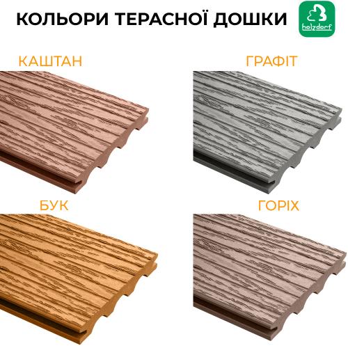 Терассная доска Holzdorf Массив Impress (Импресс) 140×20×2400 мм Терассная доска Holzdorf Массив Impress (Импресс) 140×20×2400 мм