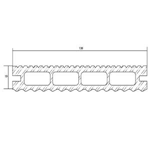 Терасна дошка Polymer&Wood Lite пустотіла 138×19×2200 мм