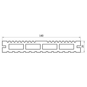 Терассная доска Tardex Lite пустотелая 140×20×2200 мм Терассная доска Tardex Lite пустотелая 140×20×2200 мм