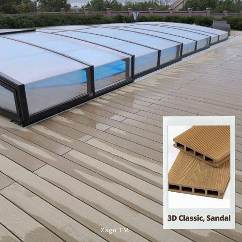Террасная доска пустотелая Zagu Classic 3D 150x25x2900 мм. Террасная доска пустотелая Zagu Classic 3D 150x25x2900 мм.