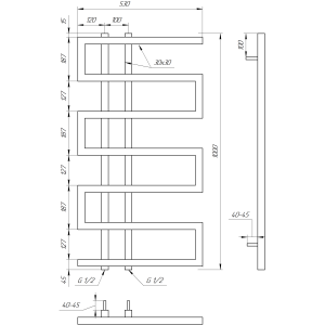 Genesis Aqua Полотенцесушитель Dual Genesis Aqua Полотенцесушитель Dual